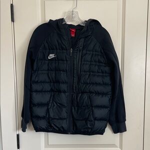 Nike Black Hooded youth tech/puffer